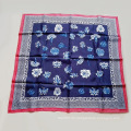 Blue Chinese Wind Twill Silk Schals Big Squares Schal